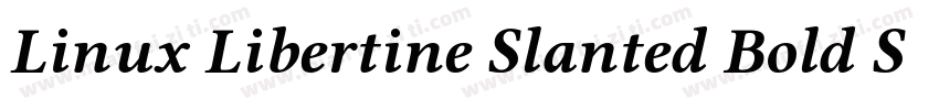 Linux Libertine Slanted Bold Slante字体转换